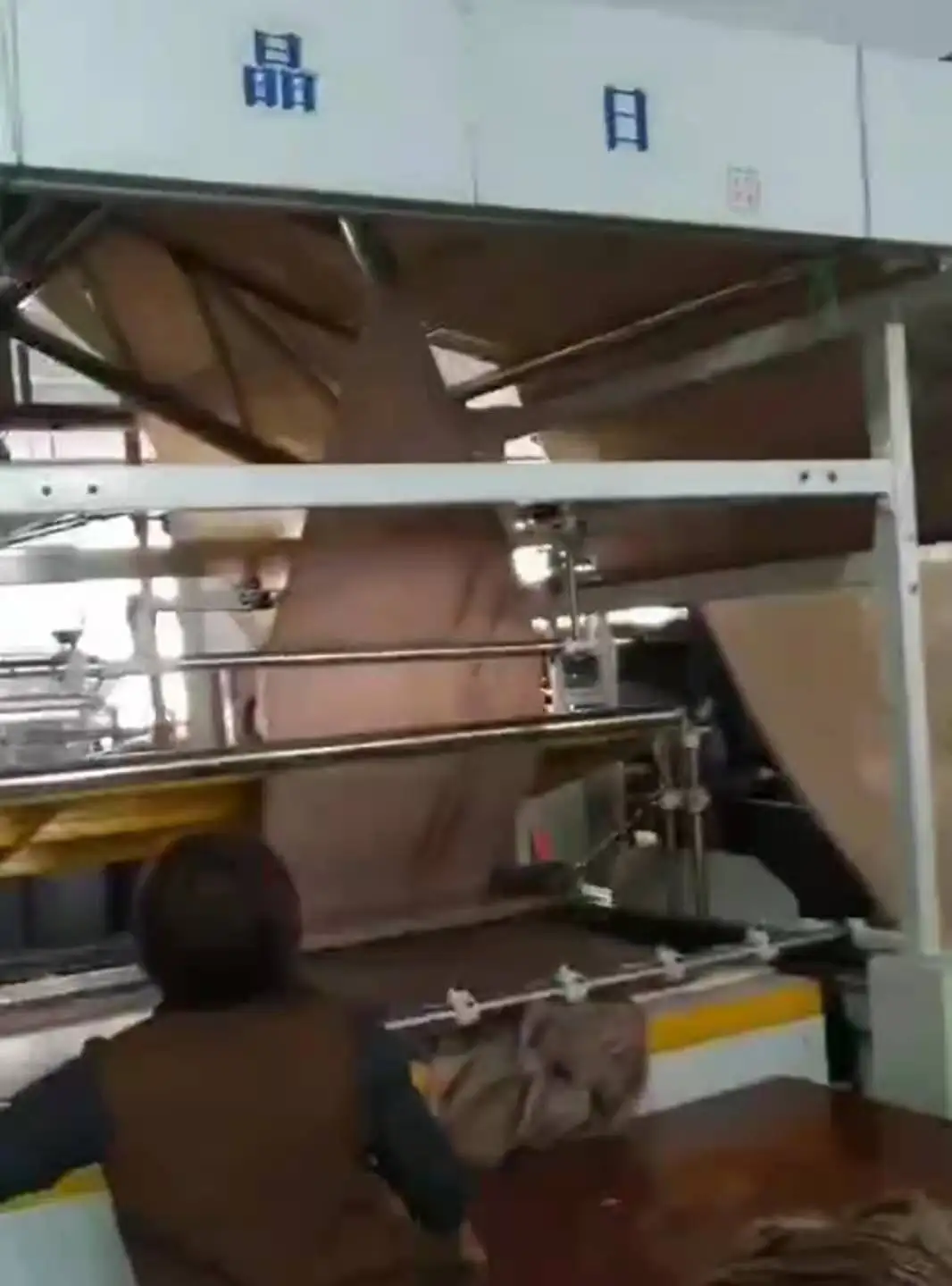 Electronic Calibrated Counter Meter System Textile Finishing Machine Double Fold Cloth Folding Machine