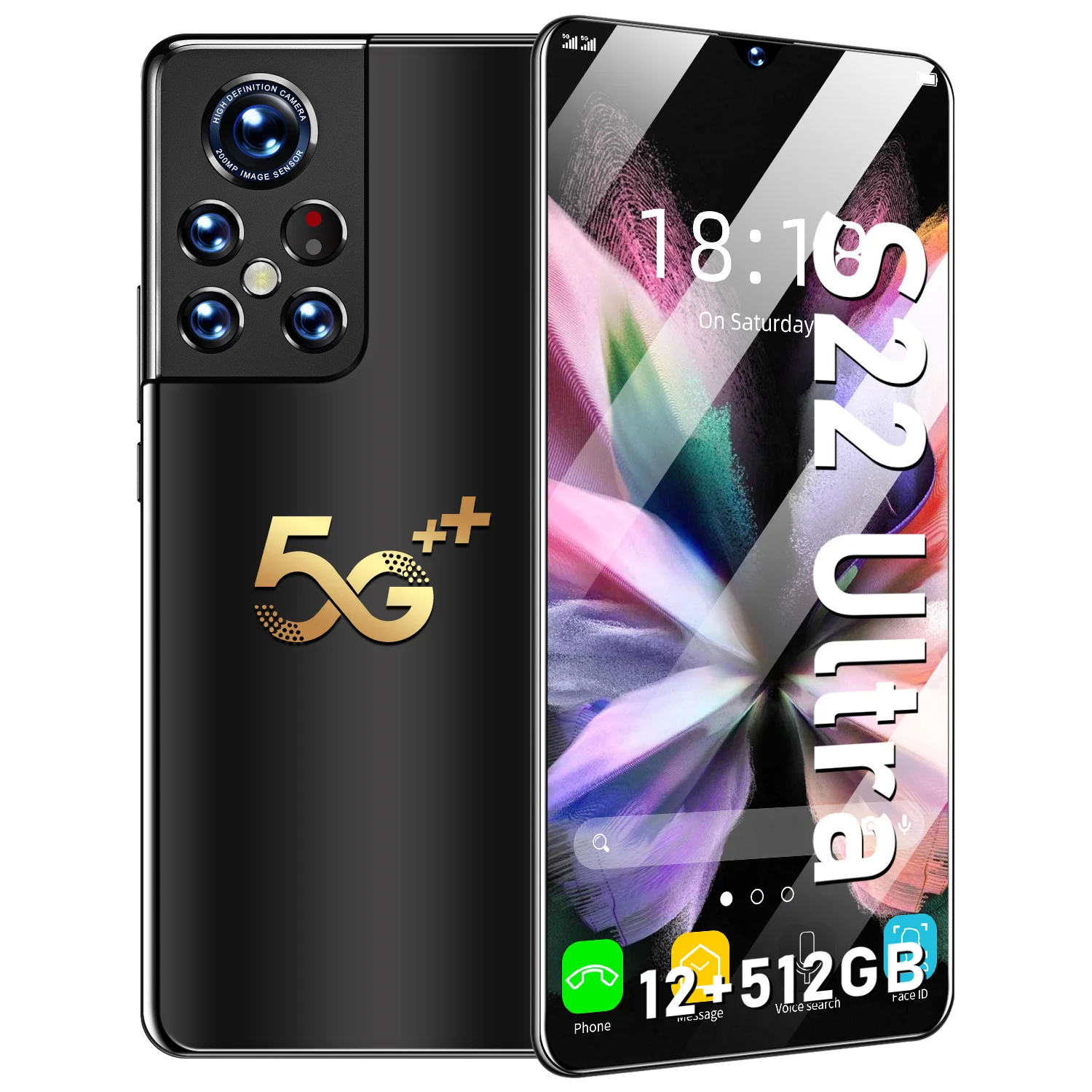 New S22 Ultra 5g Smartphone 6.7inch Amoled Screen Android 10.0 Unlocked Cell Phone