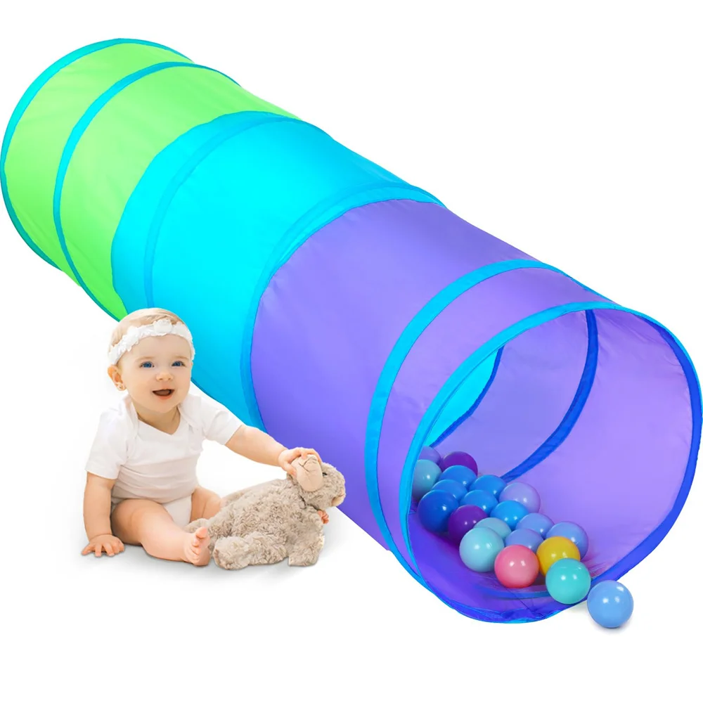 Custom Logo Boy and Girl Play Tunnel Indoor and Outdoor Game Kids Play Tunnel Tent for Toddler