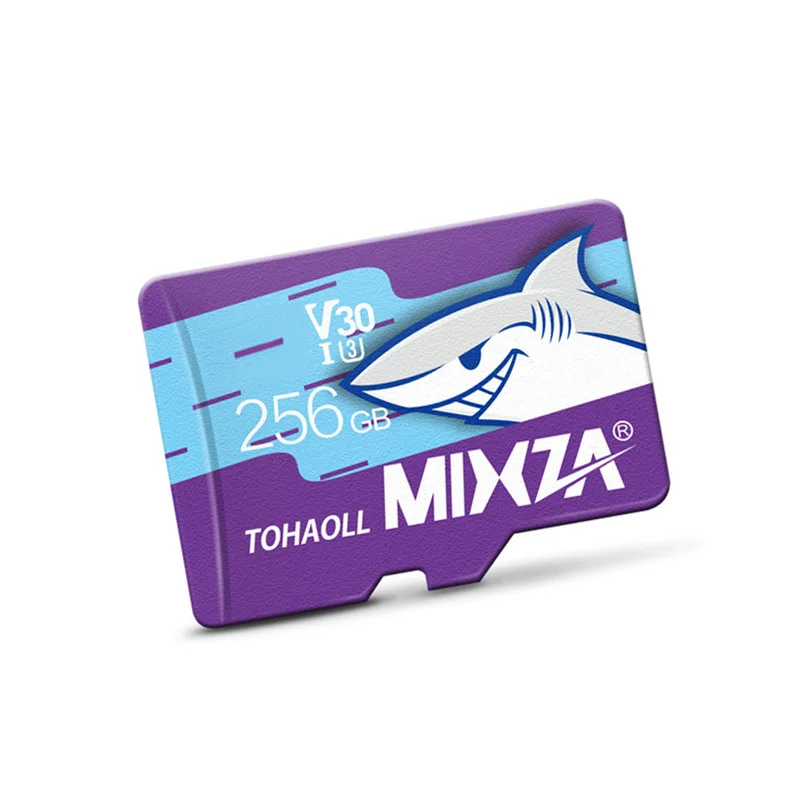 Wholesale MIXZA TF Card 256GB Shark Serial Memory Card Class10 u3 High Quality Micro Flash TF Memory Card 32GB For Phone Camera