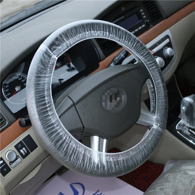 White Auto knob hand brake gear Car Steering Wheel Cover with four colors logo available