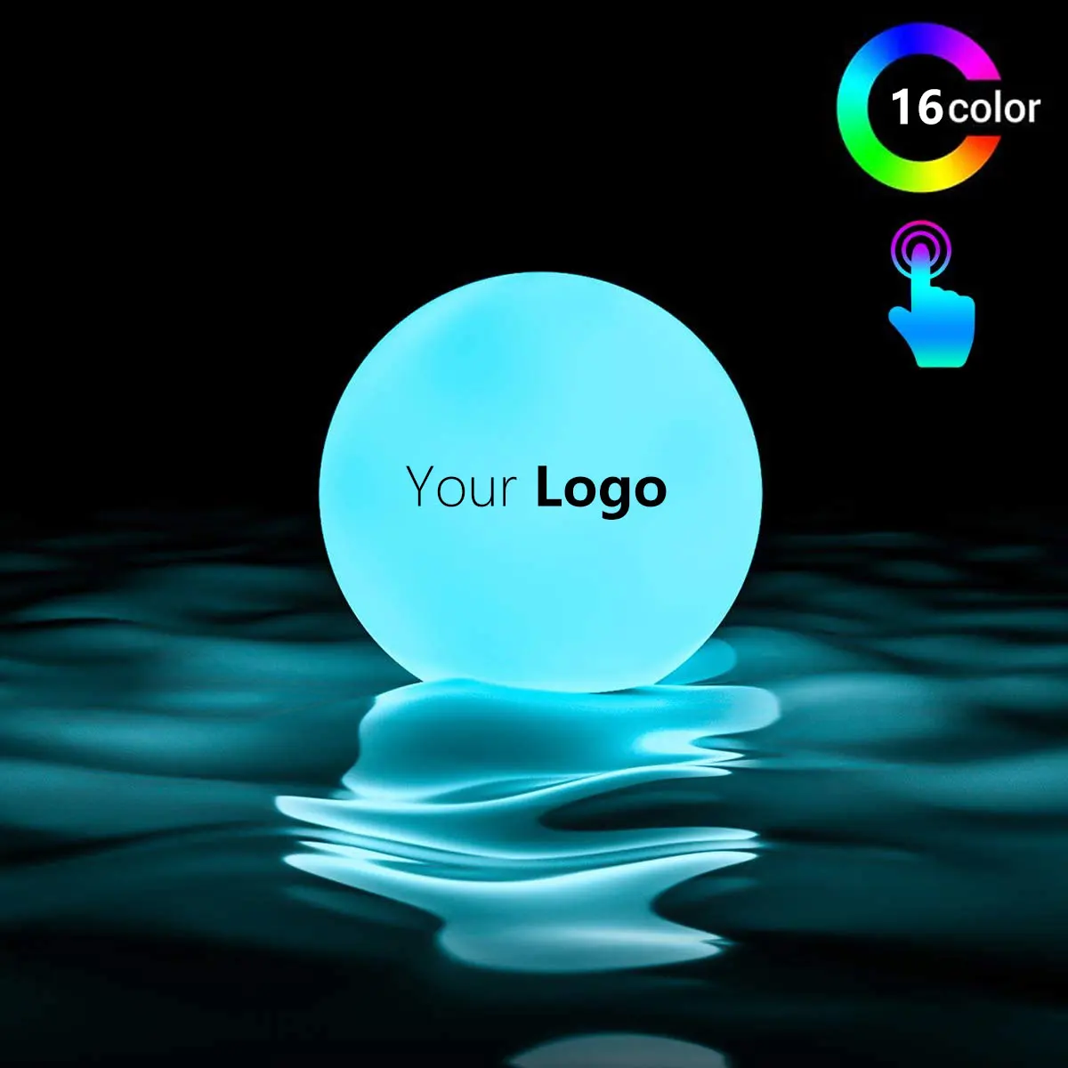 30cm rechargeable battery operated floating waterproof illuminated rgb garden glow led light pool ball for swimming pool