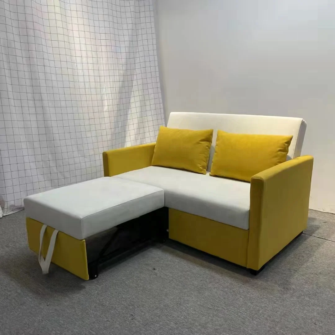 Modern Cum Smart Sofa Beds Small Living Furniture Fabric Foldable Beds Sofa Hotels Transformer Single Seat Folding Sofa Bed