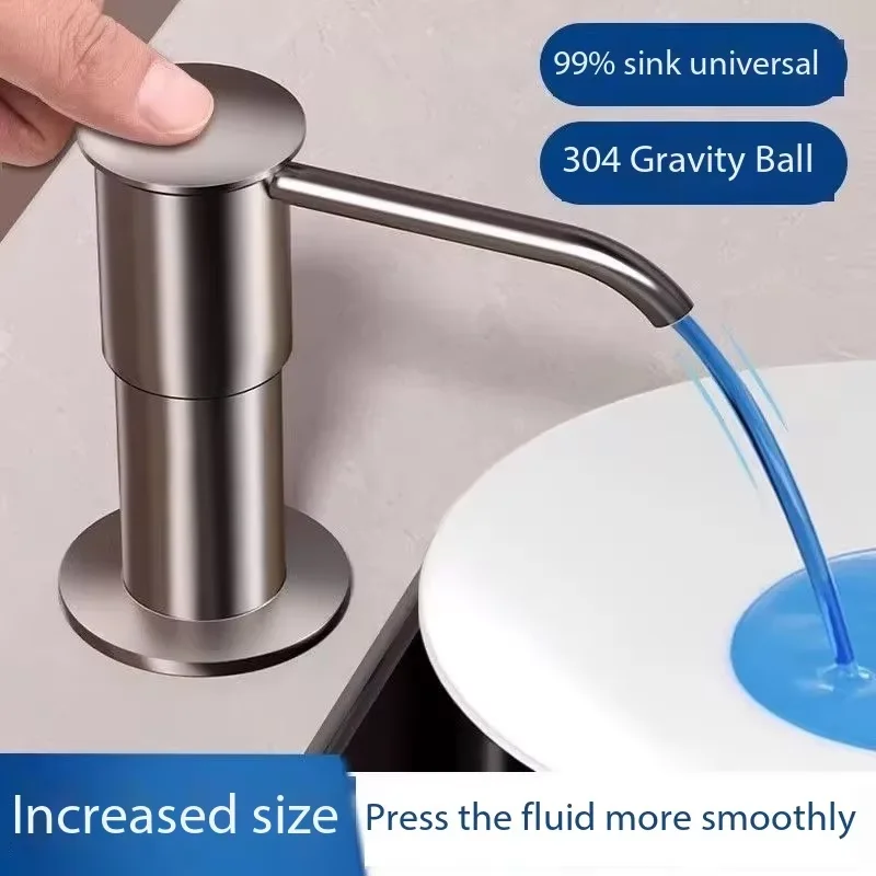 High Quality RTS Deck Mounted Metal Hand Soap Dispenser ABS Foam Faucet Liquid Pump Wall-Mounted Home Kitchen Bathroom In-Stock