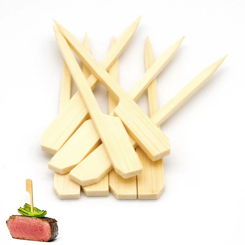 Бамбуковые шпажки teppo, плоские деревянные Мини шпажки