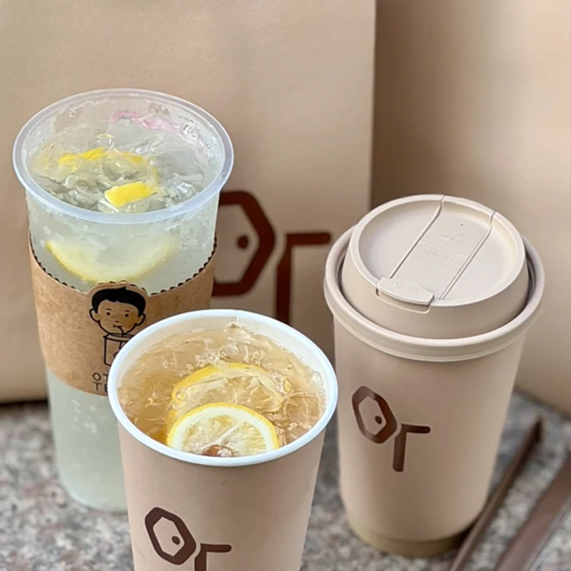 drinking white black large eco-friendly compostable low price double wall ripple wall 6oz paper cup