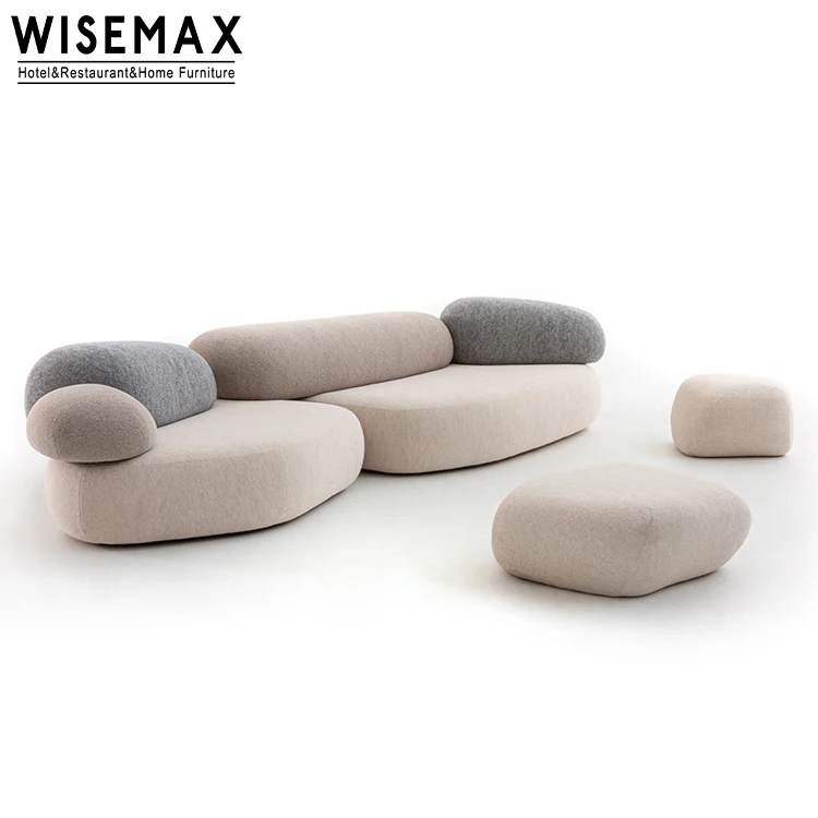 Мебель WISEMAX новый дизайн диван для вестибюля отеля уникальная форма каменная секция гостиной комнаты ожидания тканевый на заказ