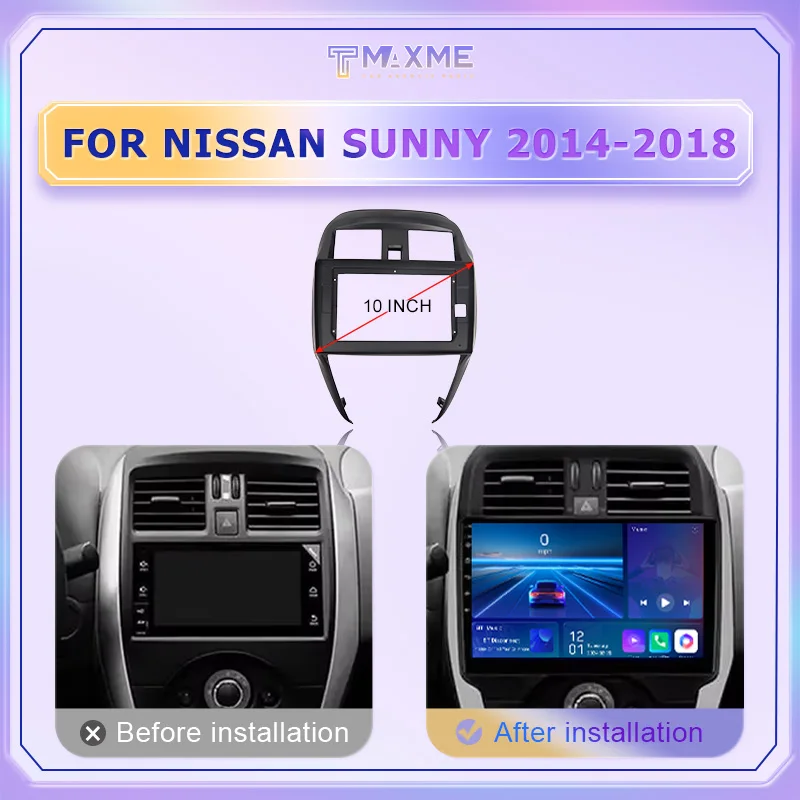Фабричная OEM ODM Автомобильная DVD-рамка для Nissan SUNNY/ALMERA 9 дюймов 10 Рама автомобильной электроники LHD RHD прочная панель ABS автомобиля