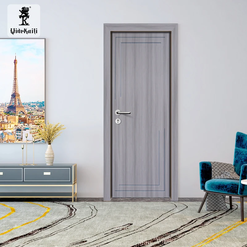 Customized Size And Design Modern WPC Skin Interior Doors For Houses With Frame