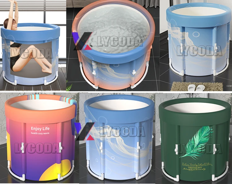 Portable bathtub for adults foldable collapsible bath bucket bath barrel for sale