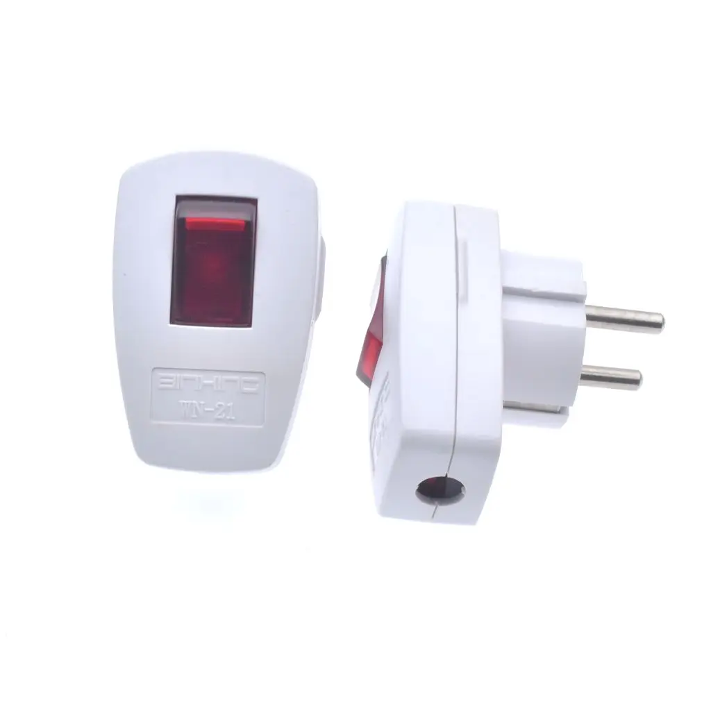 Germany Schuko Rewireable Power Plug Wih on-off Power switch 250V 10A EU CEE 7/7 Standard Adapter Receptacle Connector