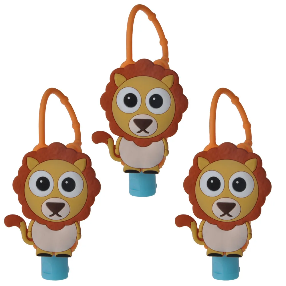 30ml Mini Hand Sanitizer Silicone Bottle Best Quality Custom Design Colorful 3D Cartoon Animal