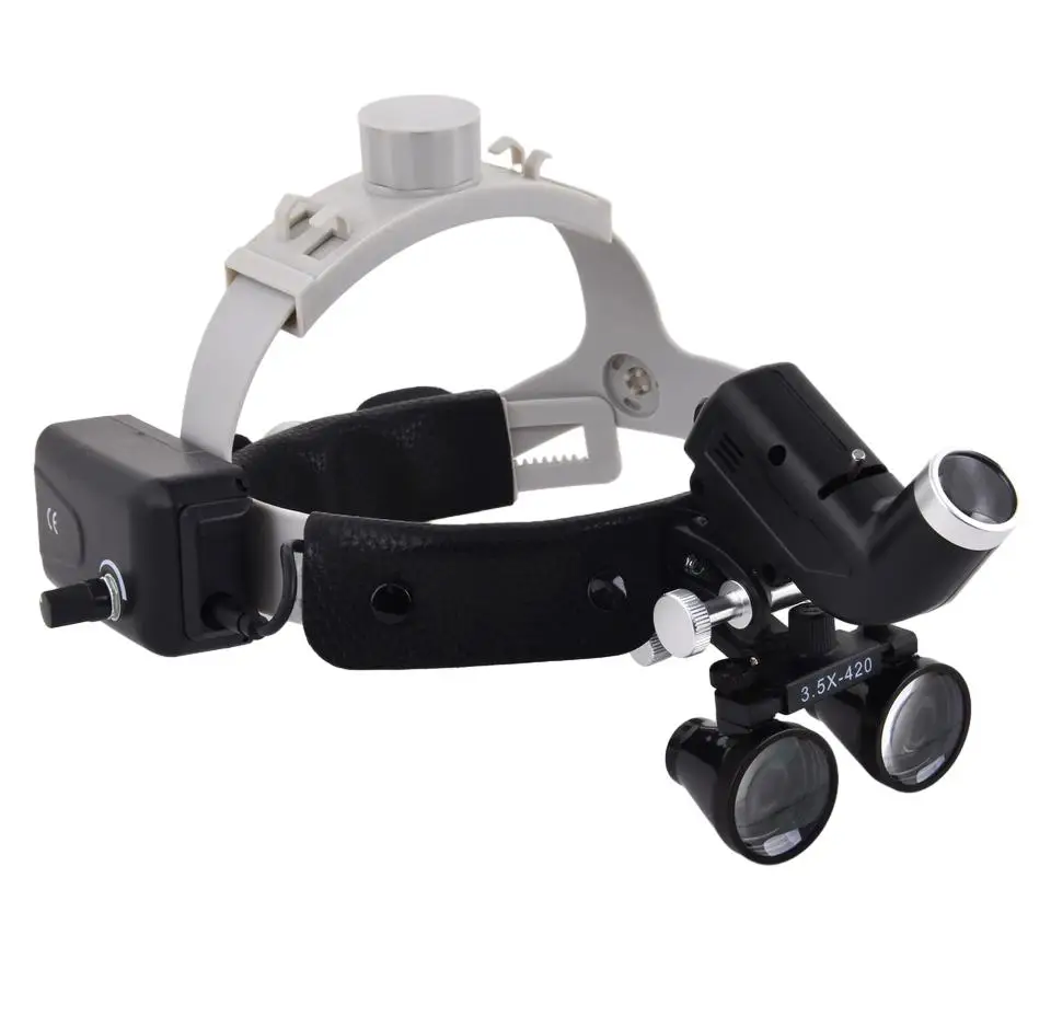 Head Wear Type LED Headlight 3.5X 2.5X Binocular Loupe Surgical Headlight ENT