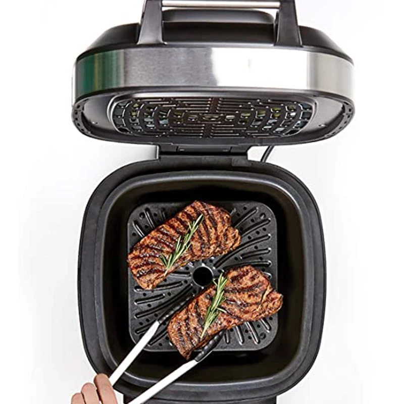 Smokeless Grill Air Fryer 6.5 QT 1700w Electric Smart Indoor Grill with Air Fryer Roast Bake and Dehydrate air fryer grill