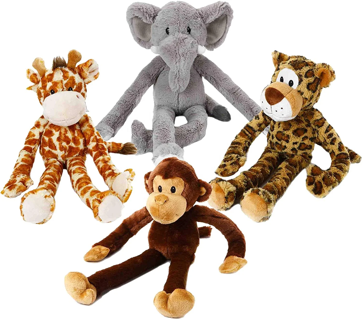 Large Plush Dog Toy with Extra Long Arms and Legs with Squeakers Plush Monkey With long arms