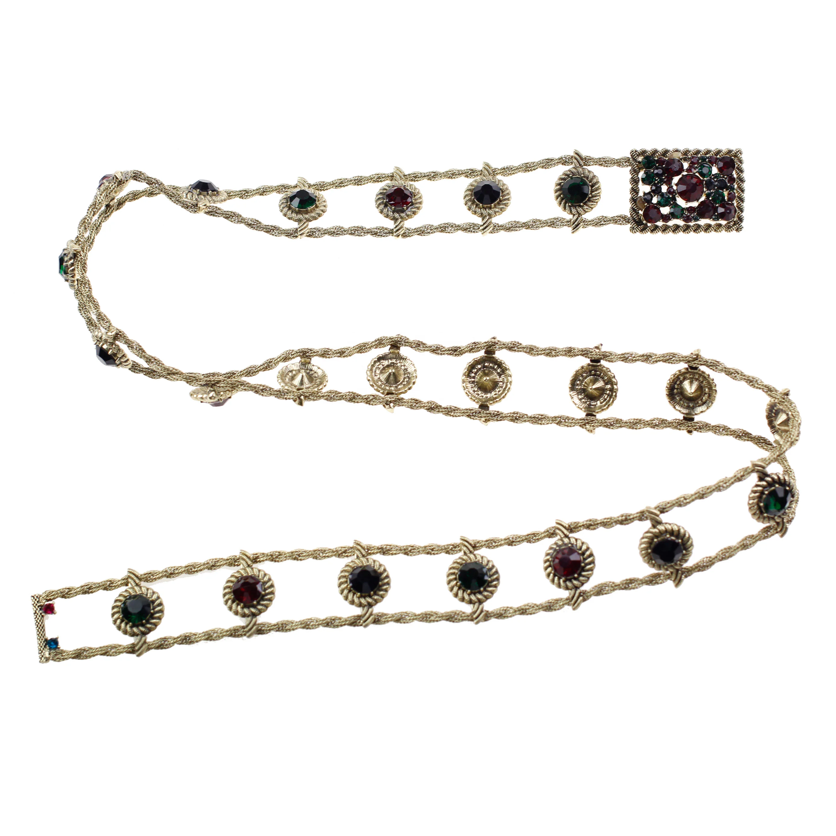 Ремень с металлической цепочкой для женщин и женщин, модный простой пояс под золото с инкрустацией стразами, вечернее Ювелирное Украшение для платьев