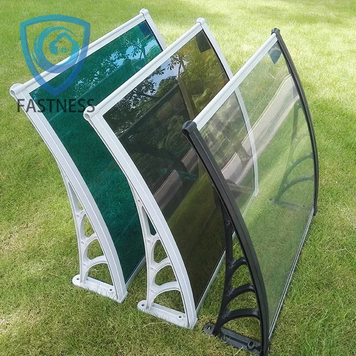 Alloy Frame LED PC Solid Sheets Carport Rain Cover Balcony Sunshades Canopy Tent