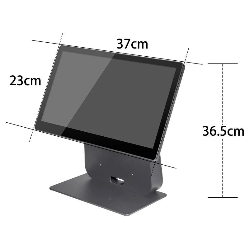 POS Systems with Customer Display POS Cashier Terminal Sturdy Desktop POS Machine 15.6 inch Screen