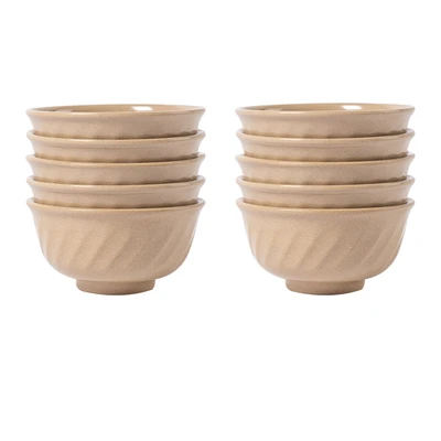 Natural rice husk fiber microwaveable salad bowls rice husk round bowl