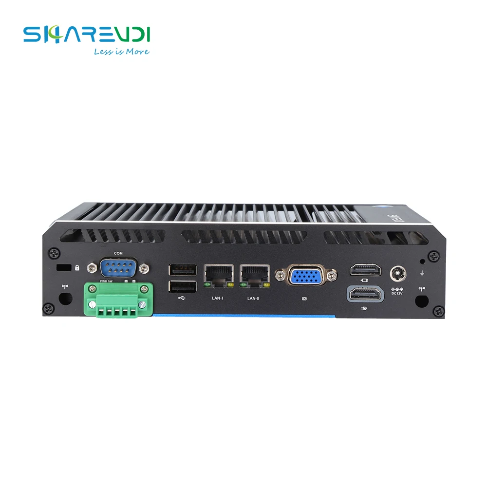 Manufacturer fanless PC In-tel core i3 i5 i7 16G RAM 4*RS232 GPIO Phoenix dual nic industrial mini pc