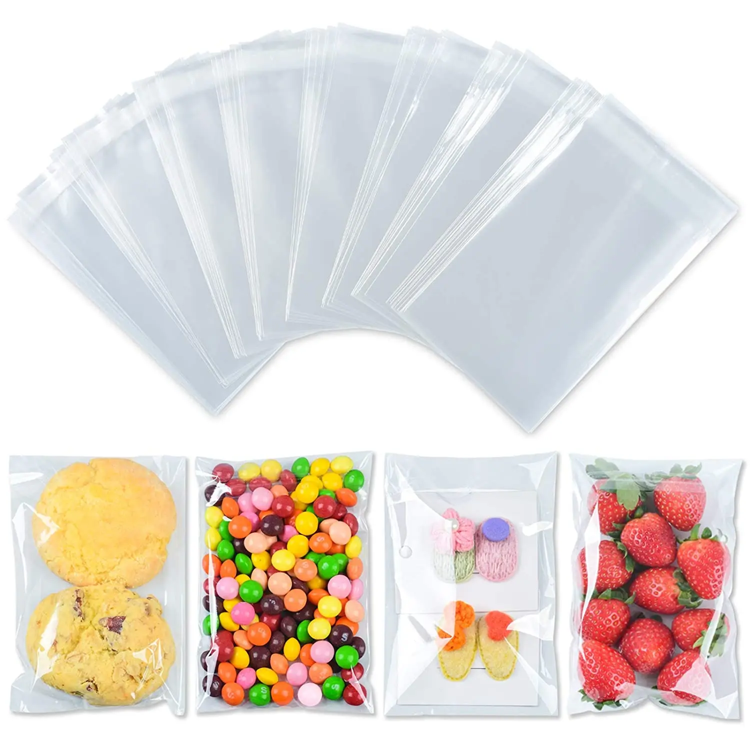 Zoushi Opp Beutel High Quality Custom Printed Clear Opp Self Adhesive Bag With Header Sealing Plastic Packing Opp Poly Bag