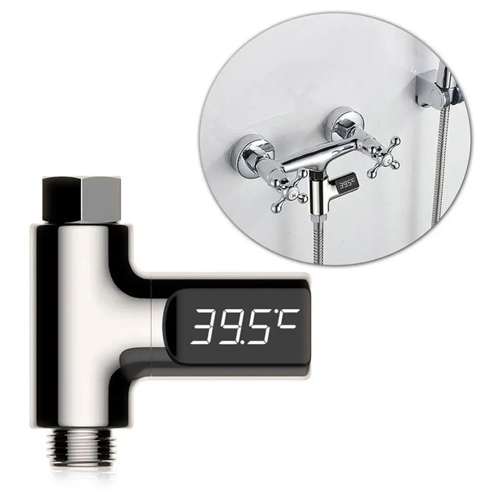 
Passive LED Screen Display Water Temperature Gauge Water Shower Thermometer Easy to operate not contain batteries 