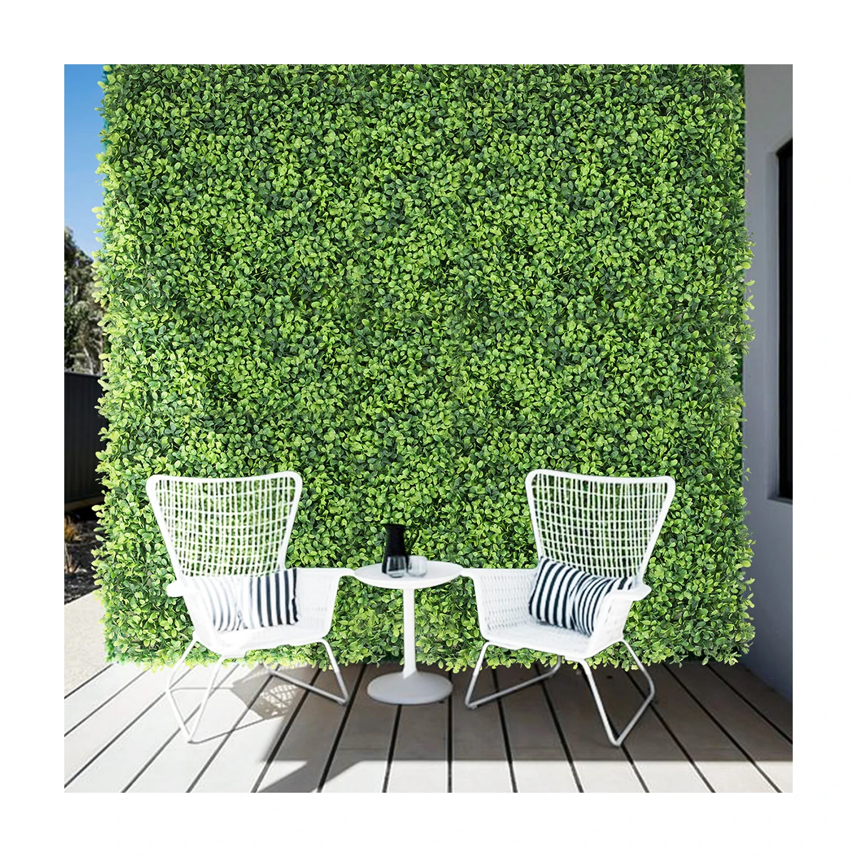 P13-3 Customized Plastic Faux Boxwood Hedge Artificial Green Grass Plant Wall for Wedding Backdrop Garden Wall Decor