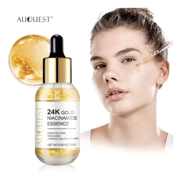 AUQUEST 24K Gold Niacinamide VC жидкая ампульная сыворотка осветляющая укрепляющая увлажняющая для лица уход за лицом