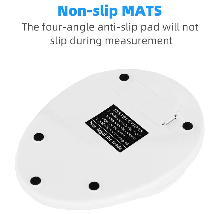 Food Digital Weight Scale, White with Bowl Kitchen Scale