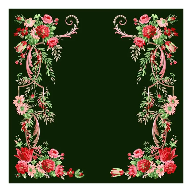 China Manufacturing Wholesale Custom Digital Printing Twill Square 100% Silk Scarf,and other nore materials