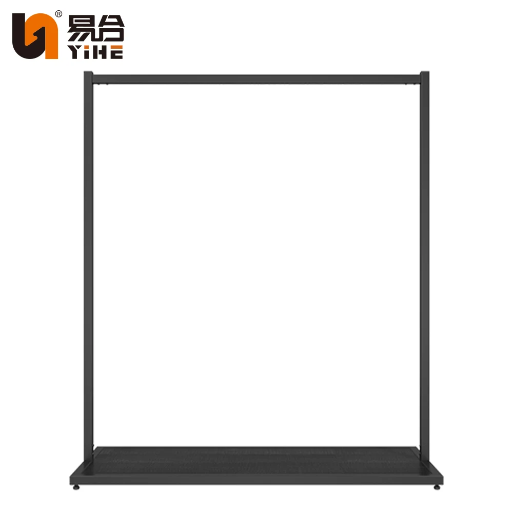 High Quality Black Iron Men Garment Store Clothing Display Rack Stand