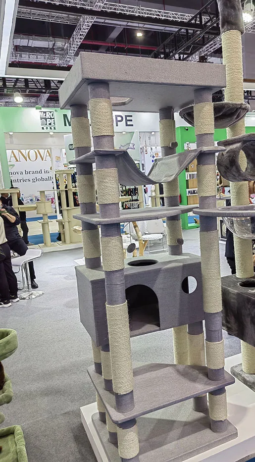 Tall Cat Tree,Multi-Level Cat Tower for Indoor Cats,2 Widened Plush Perches Cat Condo with Scracthing Board and Big Cave