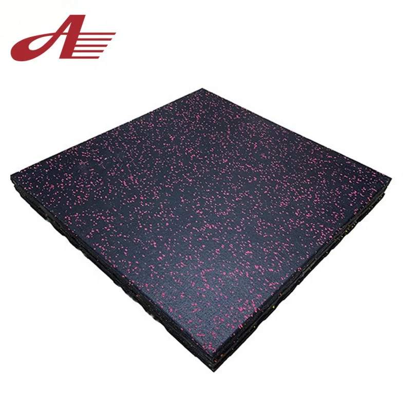 
Factory high quality interlock rubber floor for gym Easy installation rubber floor mat for crossfit shock absorption gym floor 