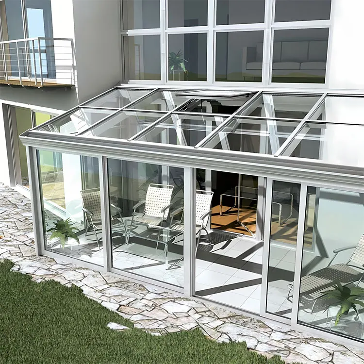 Garden Sun Room Custom Broken Bridge Aluminum High Quality Outdoor Villa Balcony Courtyard Glass Sunroom House