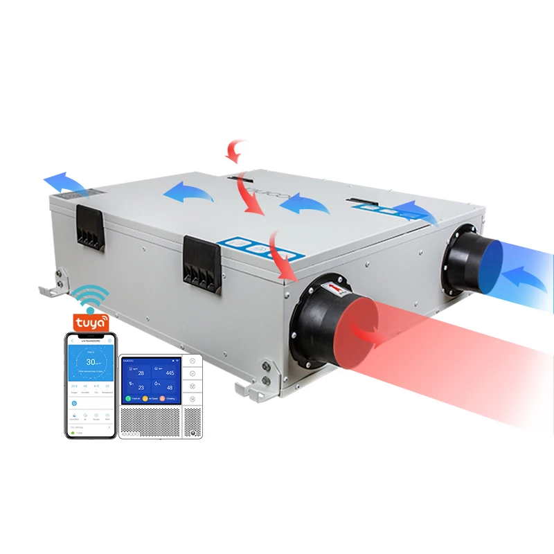 Industrially Smart Home Controller Fresh Air HVAC Air Filter suitable Bedroom Hotel Warehouse Kitchen Fresh Air Ducting System