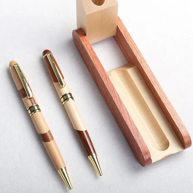 Luxury Brass Wood Calligraphy Custom Logo Fountain Ink Pens Picture Gift Set Finance Gift BOX Stainless Steel High Quality China