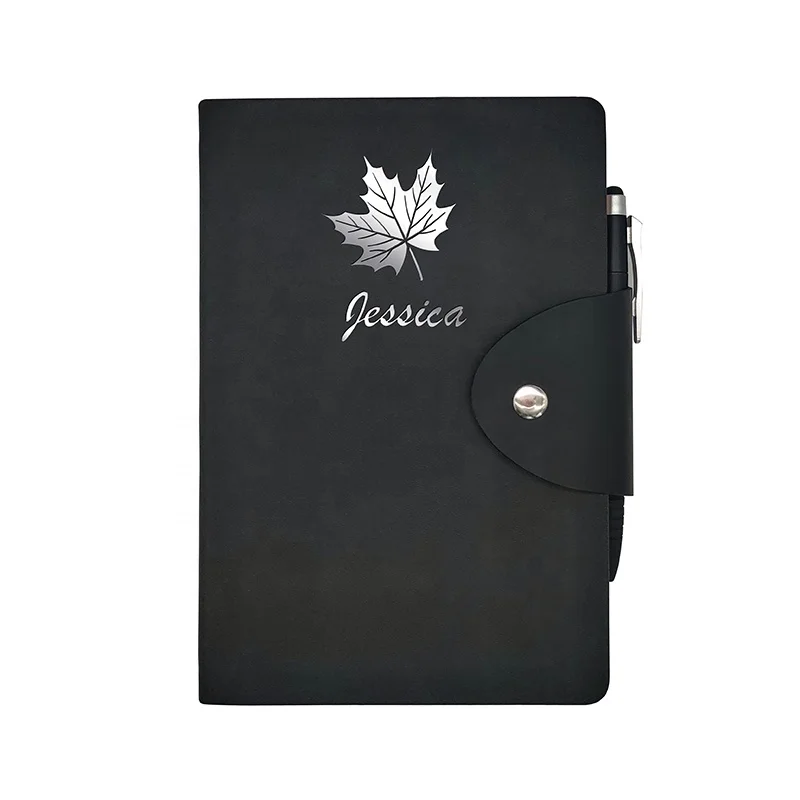 
Holi 2020 cute foil stamping mickey mouse pattern black leather monthly planner agenda 