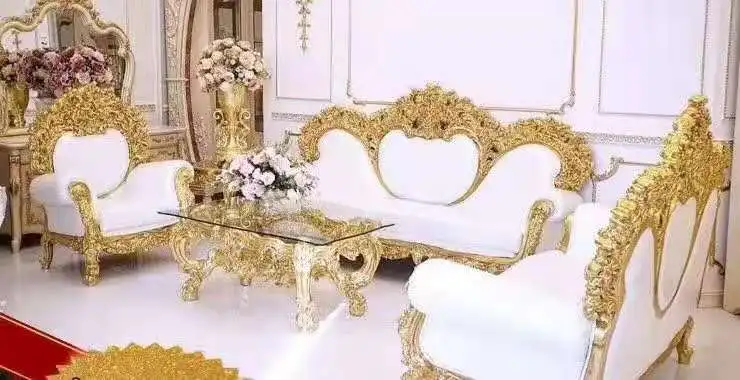 
hot sale antique european italian classical luxury livingroom furniture sofa set 
