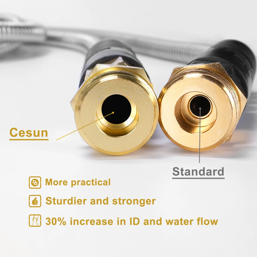 Cesun 3FT Stainless Steel Metal Garden Hose Amazon Top Seller Stock in US