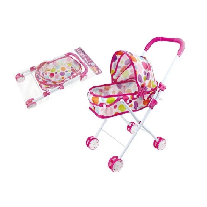 2024 Fashion Girls Toy Foldable Baby Doll Stroller with Cart Toys for Kids