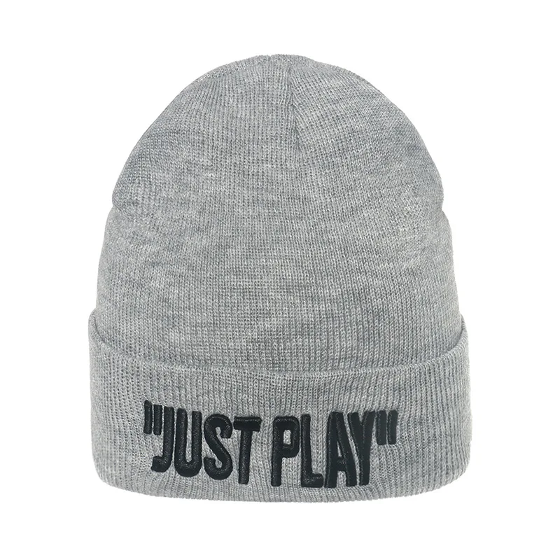 2024 hot selling high quality custom knit 3d embroidery logo acrylic beanie sports hats for women and man