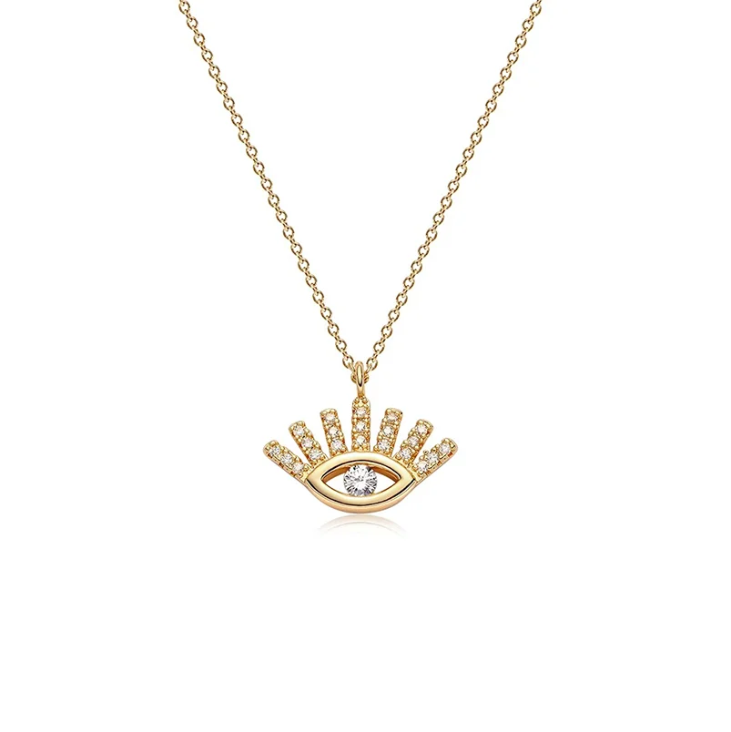 Gemnel luxury 925 sterling silver Turkish Evil Eye Choker Necklace Jewelry fashion eye earrings