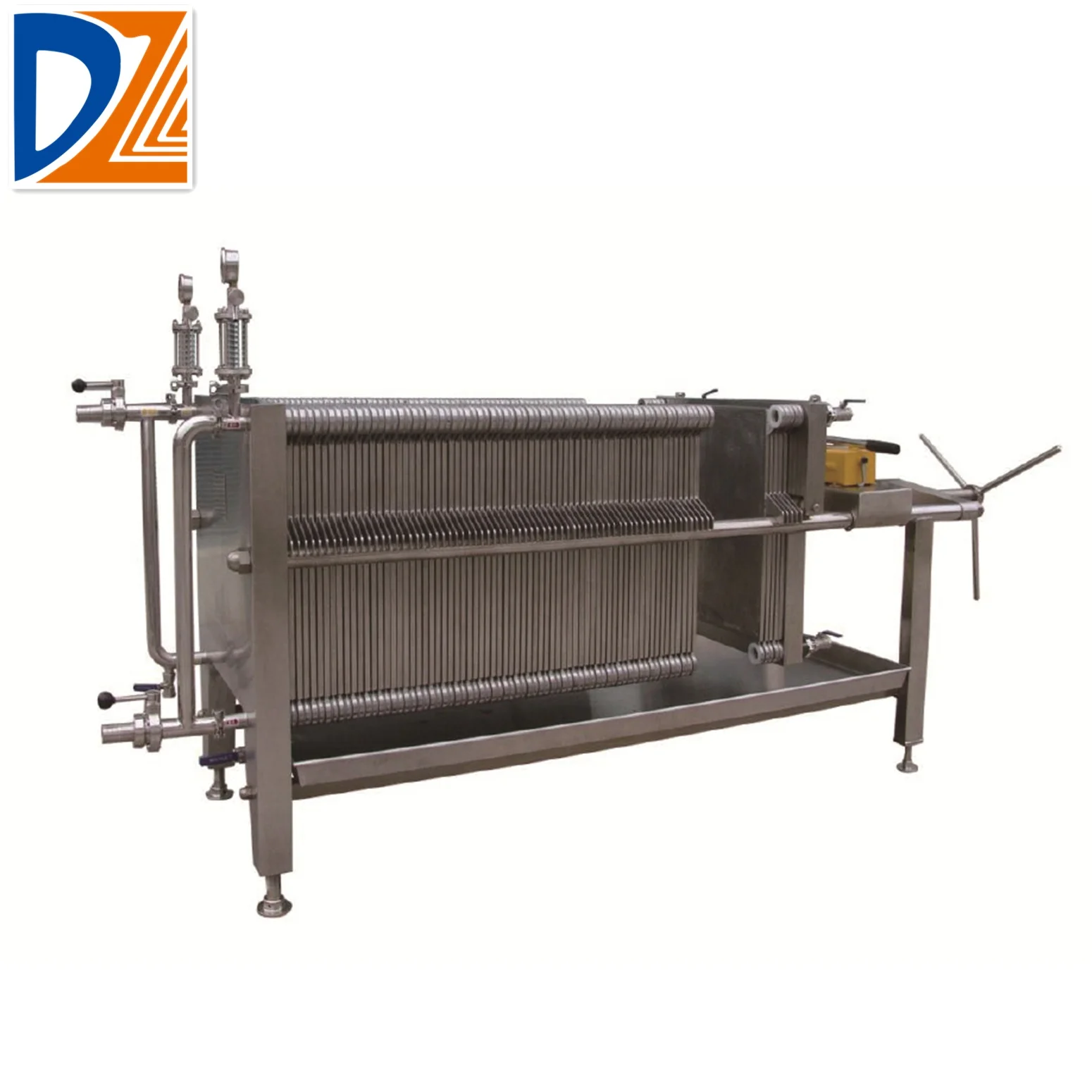 High quality Stainless Steel 304 Hydraulic Fine Filter Press for Sludge Oil Fruit Food Juice Filter Machine