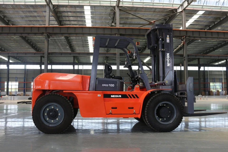 NEOlift 10000 кг 10 тонн 12 т дизельный вилочный погрузчик CPCD100 с двигателем ISUZU Cummins для обработки камня и стали