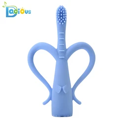 Best Selling Products BPA Free Toothbrush with Silicone Bristle Soft Baby Training Toothbrush