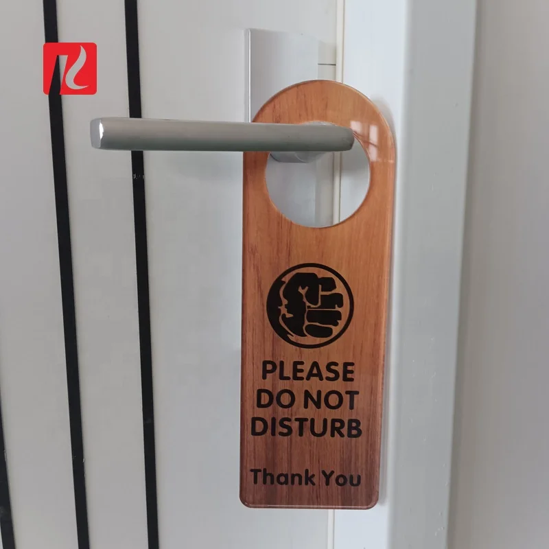 No MOQ Acrylic Door Hanging Do Not Disturb Sign Hotel Room Do Not Disturb Sign Door Hanger for Hotel