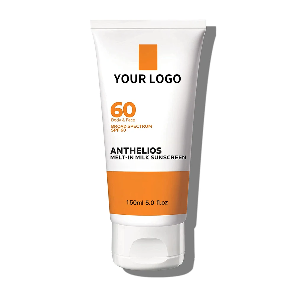 OEM/ODM Natural Skin Care Sunscreen SPF60 PA+++ Manufacturer Sun Block Body Processing High