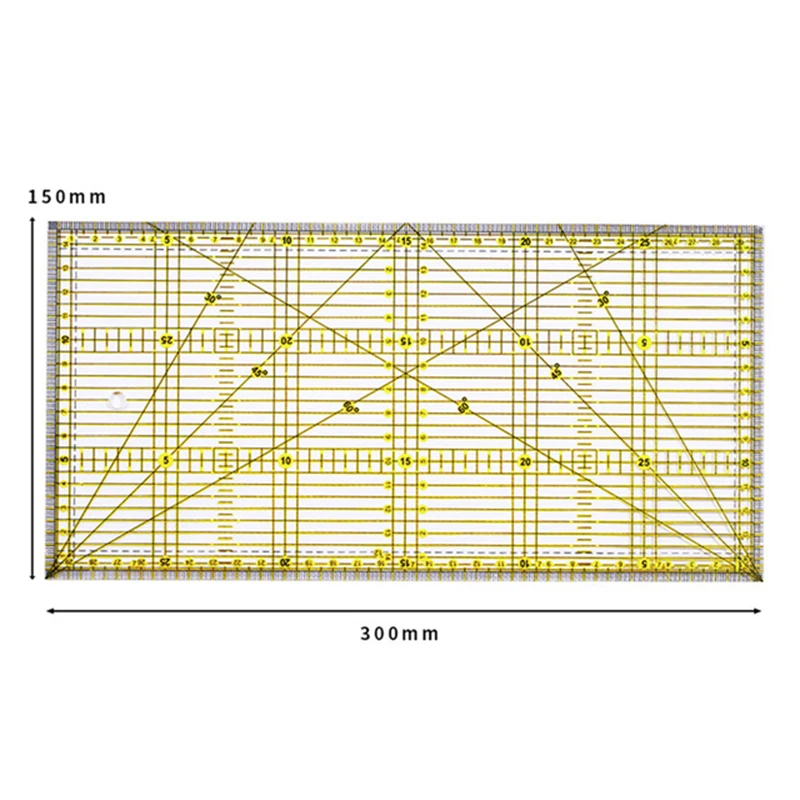 30*15 см Акриловая разноцветная линейка Двойной цвет средства ухода за кожей стоп по индивидуальному заказу данные критерии резка лоскутное шитье DIY Швейные измерительный инструмент