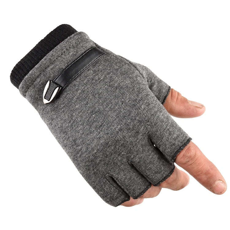 Half-fingered autumn and winter warm gloves