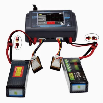 HTRC T240 двухканальный цветной экран зарядное устройство китайское литиевая батарея интеллектуальное